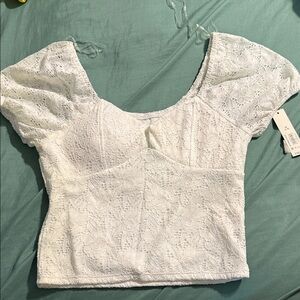 No Boundaries White Lace Blouse